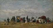 Eugene Boudin Beach at Trouville France oil painting artist